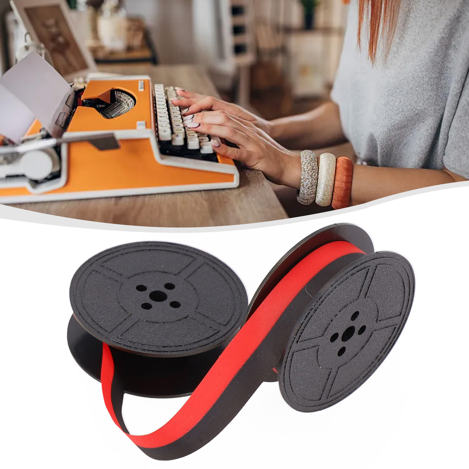 Typewriter Ribbon Roll - 1 zestaw wstążek atramentowych do maszyn