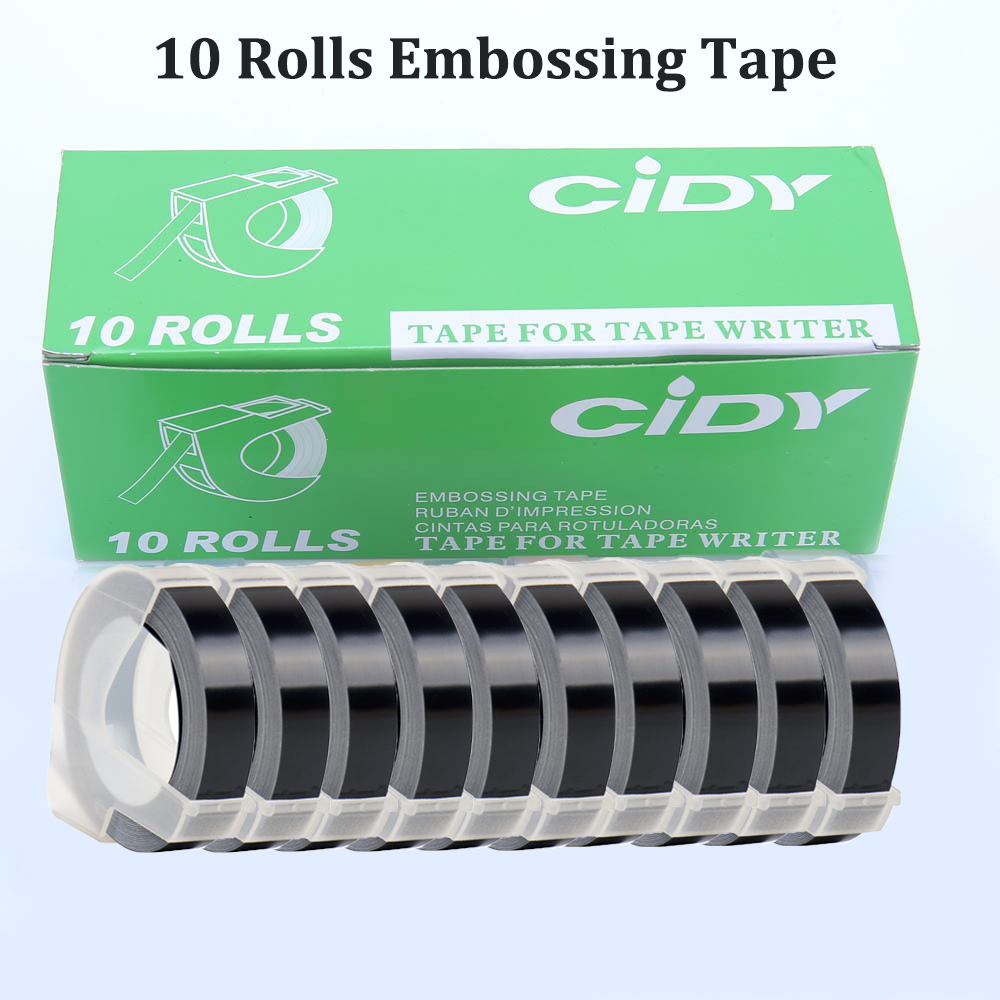 Typewriter Ribbon Roll - 10 rolek 3D wytłaczana taśma do
