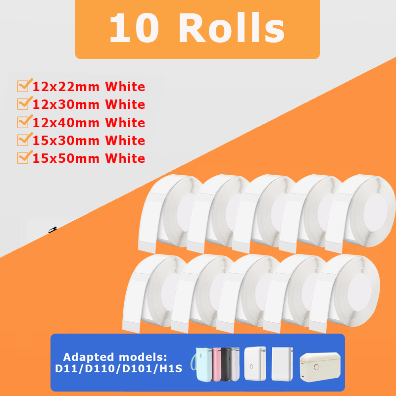 10 rolek NiiMBOT D110 D11 D101 – Typewriter Ribbon Roll recenzja i cena